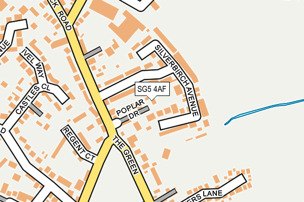 SG5 4AF map - OS OpenMap – Local (Ordnance Survey)