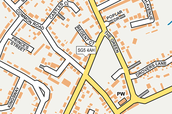 SG5 4AH map - OS OpenMap – Local (Ordnance Survey)