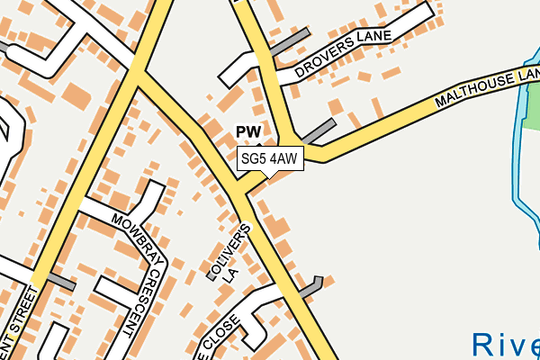 SG5 4AW map - OS OpenMap – Local (Ordnance Survey)