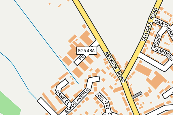 SG5 4BA map - OS OpenMap – Local (Ordnance Survey)