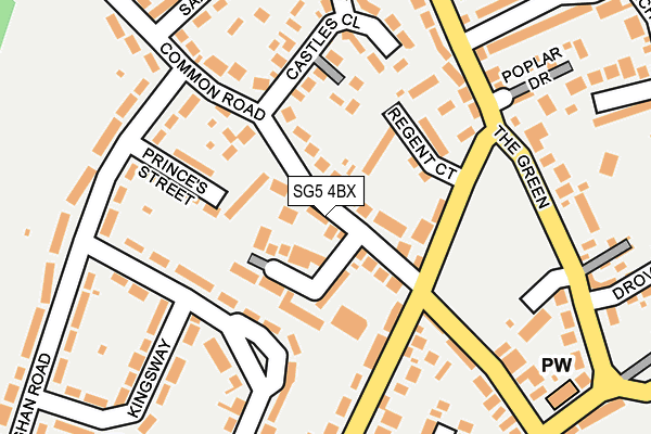 SG5 4BX map - OS OpenMap – Local (Ordnance Survey)
