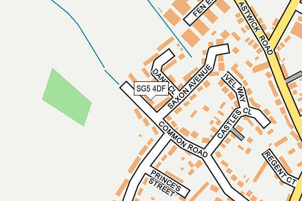 SG5 4DF map - OS OpenMap – Local (Ordnance Survey)