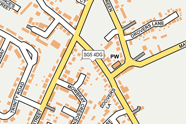 SG5 4DG map - OS OpenMap – Local (Ordnance Survey)
