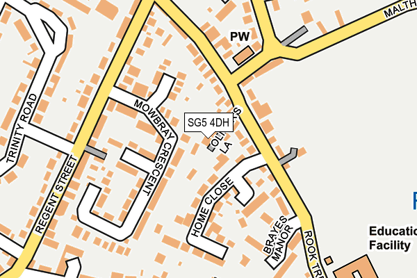 SG5 4DH map - OS OpenMap – Local (Ordnance Survey)