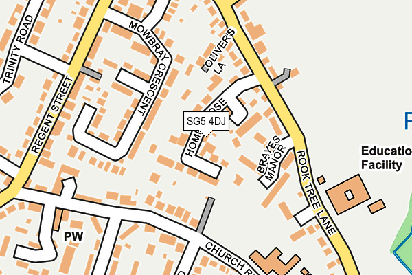 SG5 4DJ map - OS OpenMap – Local (Ordnance Survey)