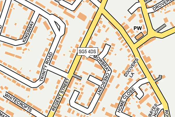 SG5 4DS map - OS OpenMap – Local (Ordnance Survey)