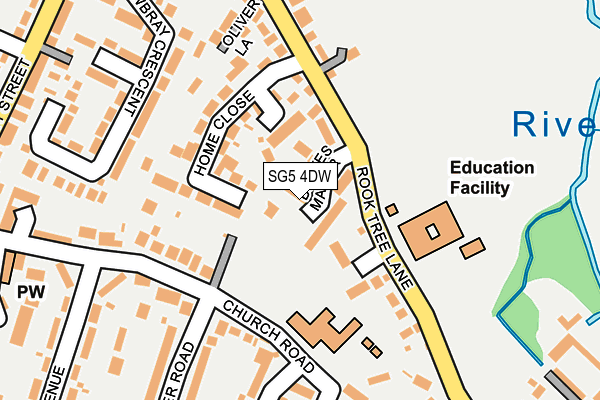 SG5 4DW map - OS OpenMap – Local (Ordnance Survey)