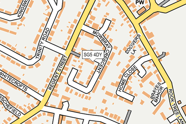 SG5 4DY map - OS OpenMap – Local (Ordnance Survey)
