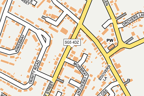 SG5 4DZ map - OS OpenMap – Local (Ordnance Survey)