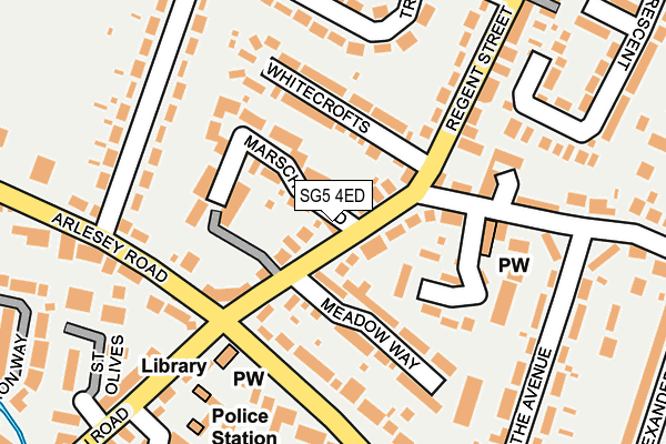 SG5 4ED map - OS OpenMap – Local (Ordnance Survey)
