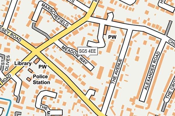 SG5 4EE map - OS OpenMap – Local (Ordnance Survey)