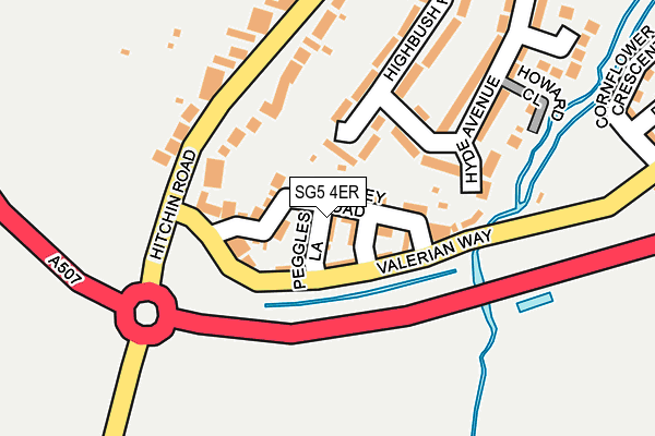 SG5 4ER map - OS OpenMap – Local (Ordnance Survey)