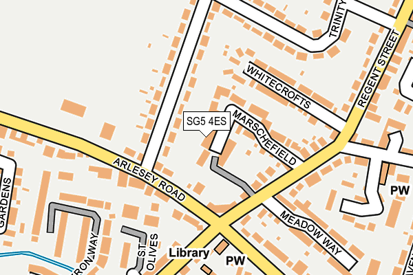 SG5 4ES map - OS OpenMap – Local (Ordnance Survey)