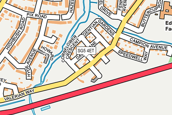 SG5 4ET map - OS OpenMap – Local (Ordnance Survey)