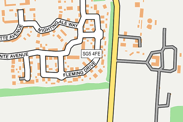 SG5 4FE map - OS OpenMap – Local (Ordnance Survey)