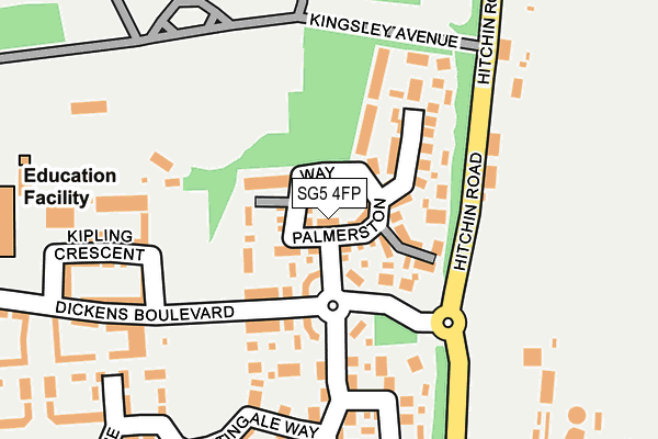 SG5 4FP map - OS OpenMap – Local (Ordnance Survey)