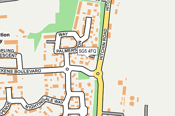 SG5 4FQ map - OS OpenMap – Local (Ordnance Survey)