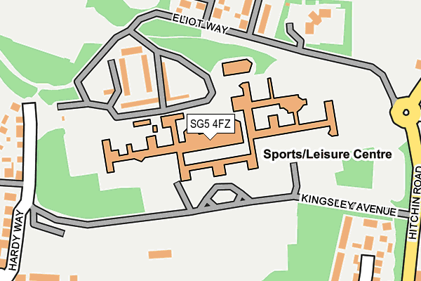 SG5 4FZ map - OS OpenMap – Local (Ordnance Survey)