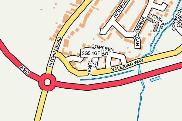 SG5 4GF map - OS OpenMap – Local (Ordnance Survey)