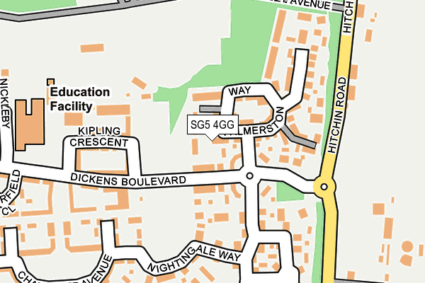 SG5 4GG map - OS OpenMap – Local (Ordnance Survey)