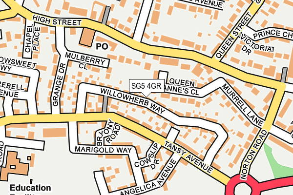 SG5 4GR map - OS OpenMap – Local (Ordnance Survey)