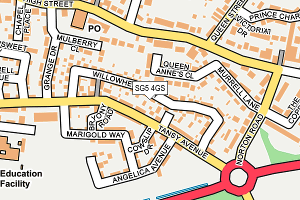 SG5 4GS map - OS OpenMap – Local (Ordnance Survey)