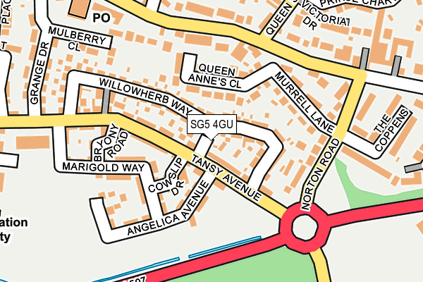 SG5 4GU map - OS OpenMap – Local (Ordnance Survey)