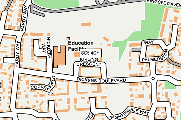 SG5 4GY map - OS OpenMap – Local (Ordnance Survey)