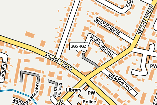 SG5 4GZ map - OS OpenMap – Local (Ordnance Survey)