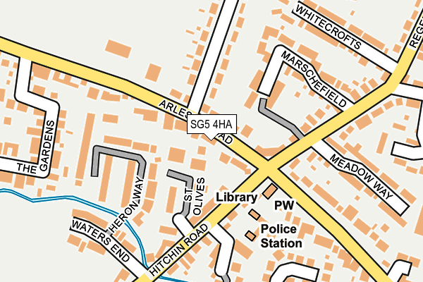 SG5 4HA map - OS OpenMap – Local (Ordnance Survey)
