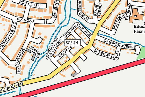 SG5 4HJ map - OS OpenMap – Local (Ordnance Survey)