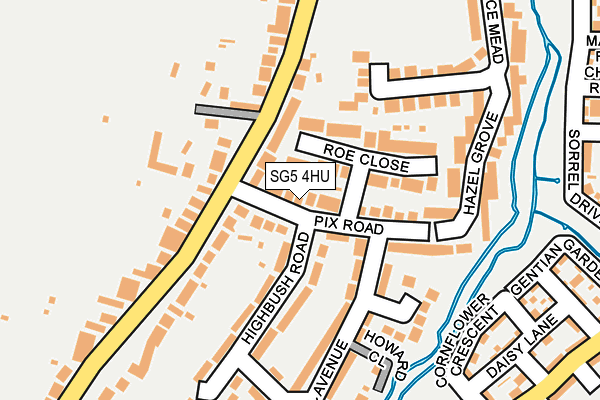 SG5 4HU map - OS OpenMap – Local (Ordnance Survey)