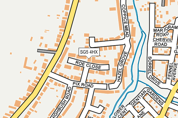 SG5 4HX map - OS OpenMap – Local (Ordnance Survey)