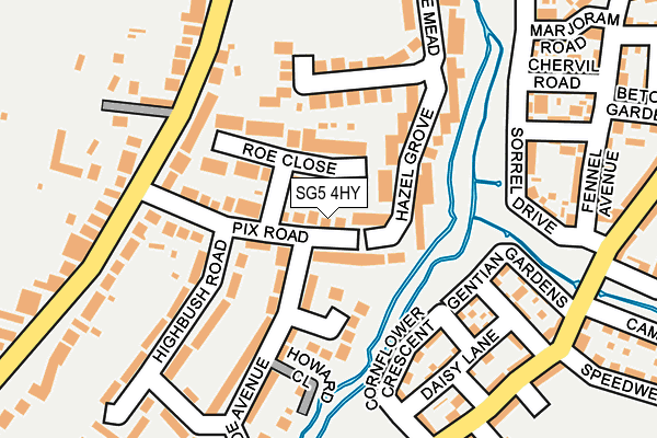 SG5 4HY map - OS OpenMap – Local (Ordnance Survey)