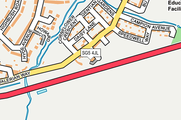 SG5 4JL map - OS OpenMap – Local (Ordnance Survey)