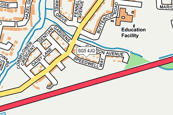 SG5 4JQ map - OS OpenMap – Local (Ordnance Survey)