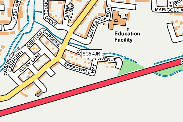 SG5 4JR map - OS OpenMap – Local (Ordnance Survey)