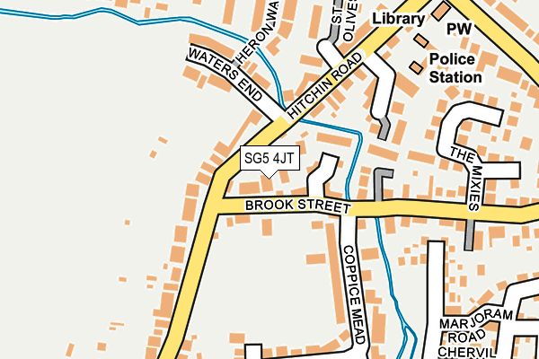 SG5 4JT map - OS OpenMap – Local (Ordnance Survey)