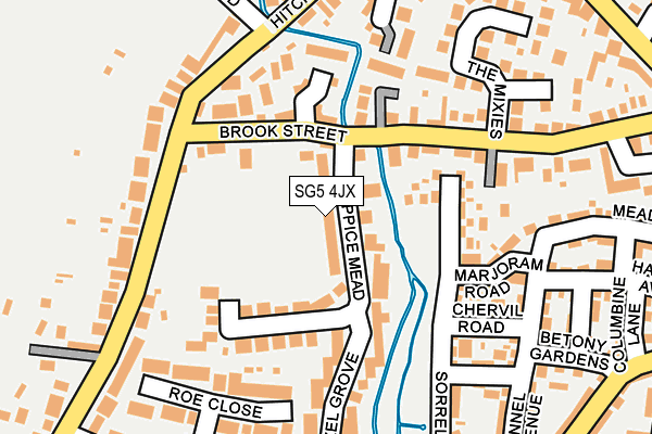 SG5 4JX map - OS OpenMap – Local (Ordnance Survey)