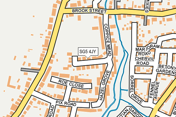 SG5 4JY map - OS OpenMap – Local (Ordnance Survey)