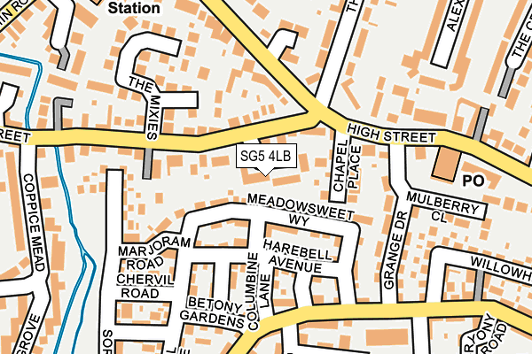 SG5 4LB map - OS OpenMap – Local (Ordnance Survey)