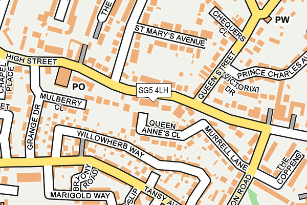 SG5 4LH map - OS OpenMap – Local (Ordnance Survey)