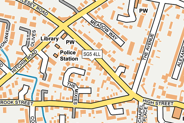 SG5 4LL map - OS OpenMap – Local (Ordnance Survey)