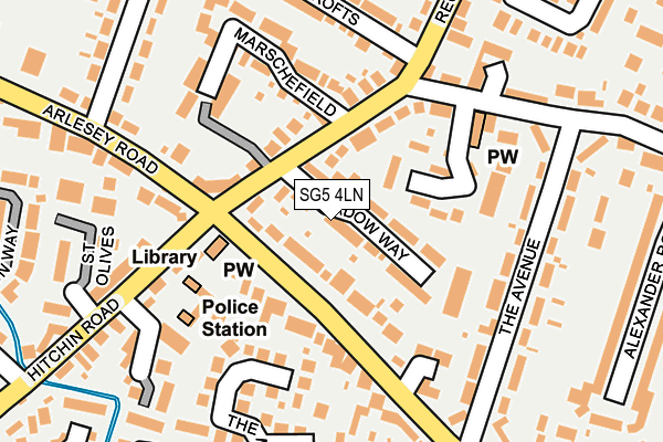 SG5 4LN map - OS OpenMap – Local (Ordnance Survey)