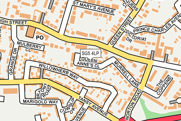 SG5 4LP map - OS OpenMap – Local (Ordnance Survey)