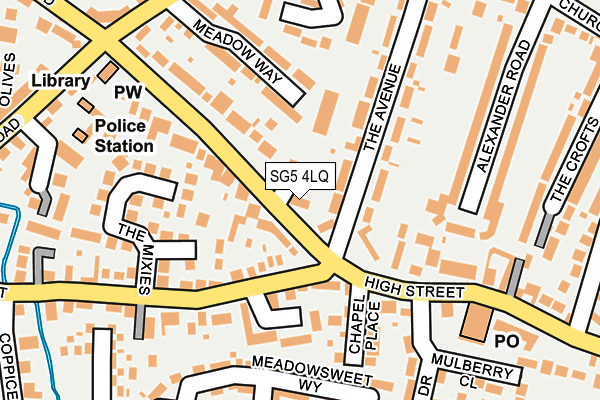 SG5 4LQ map - OS OpenMap – Local (Ordnance Survey)