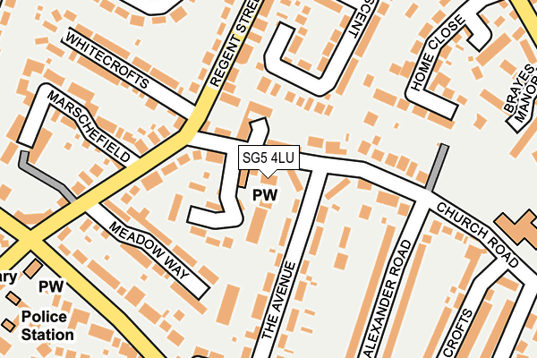 SG5 4LU map - OS OpenMap – Local (Ordnance Survey)