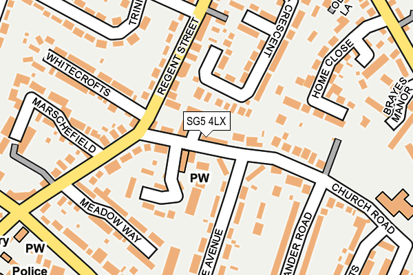 SG5 4LX map - OS OpenMap – Local (Ordnance Survey)