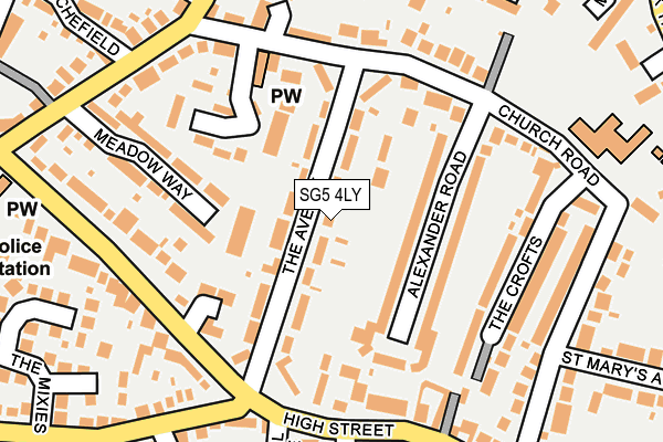 SG5 4LY map - OS OpenMap – Local (Ordnance Survey)