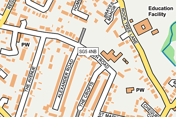 SG5 4NB map - OS OpenMap – Local (Ordnance Survey)